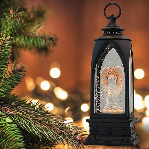 Miniatura 75 de Eldnacele - Linterna navideña musical, de globo, operada con baterías Muñeco de nieve