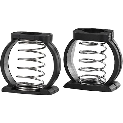 2Pcs Folding Bike Enhanced Hinge Clamp for Brompton Spring C Buckle Accessory Easy Split Design (black)