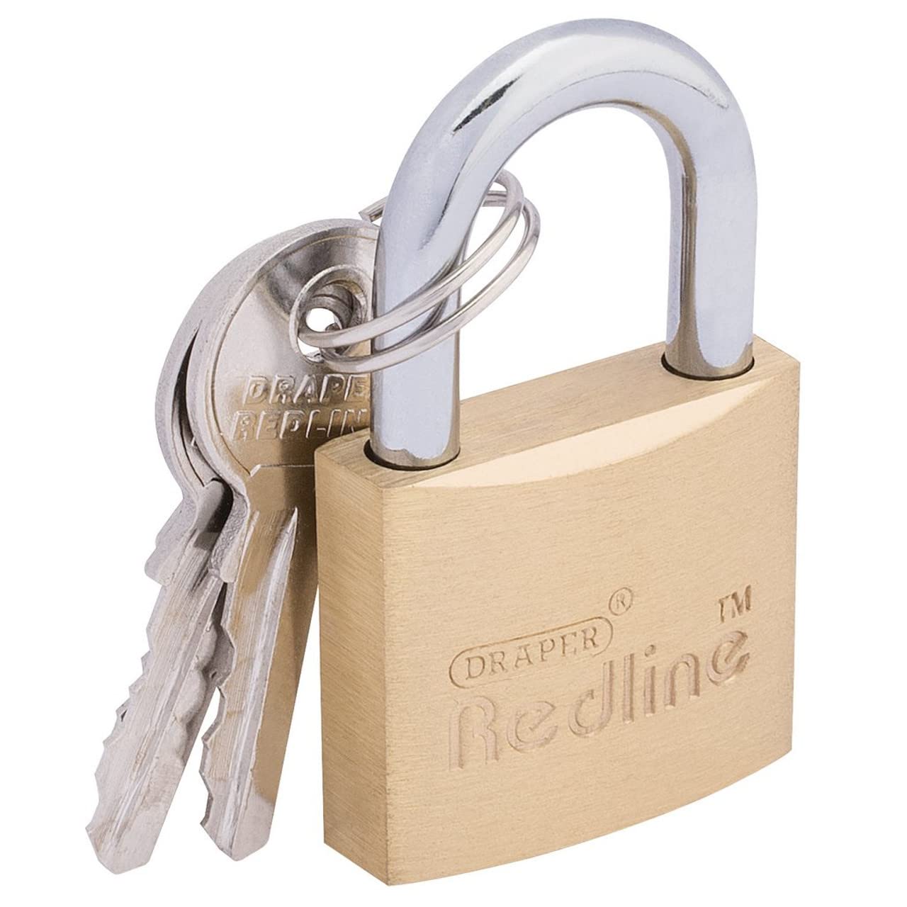 Cadenas En Laiton Massif Draper – 32mm, Avec 2 Clés, Manille En Acier Trempé