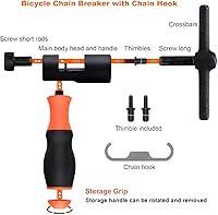Vista 3 de Kit de herramientas de reparación de bicicletas con mini bomba de bicicleta, bolsa de sillín de bicicleta con luz trasera, multiherramienta