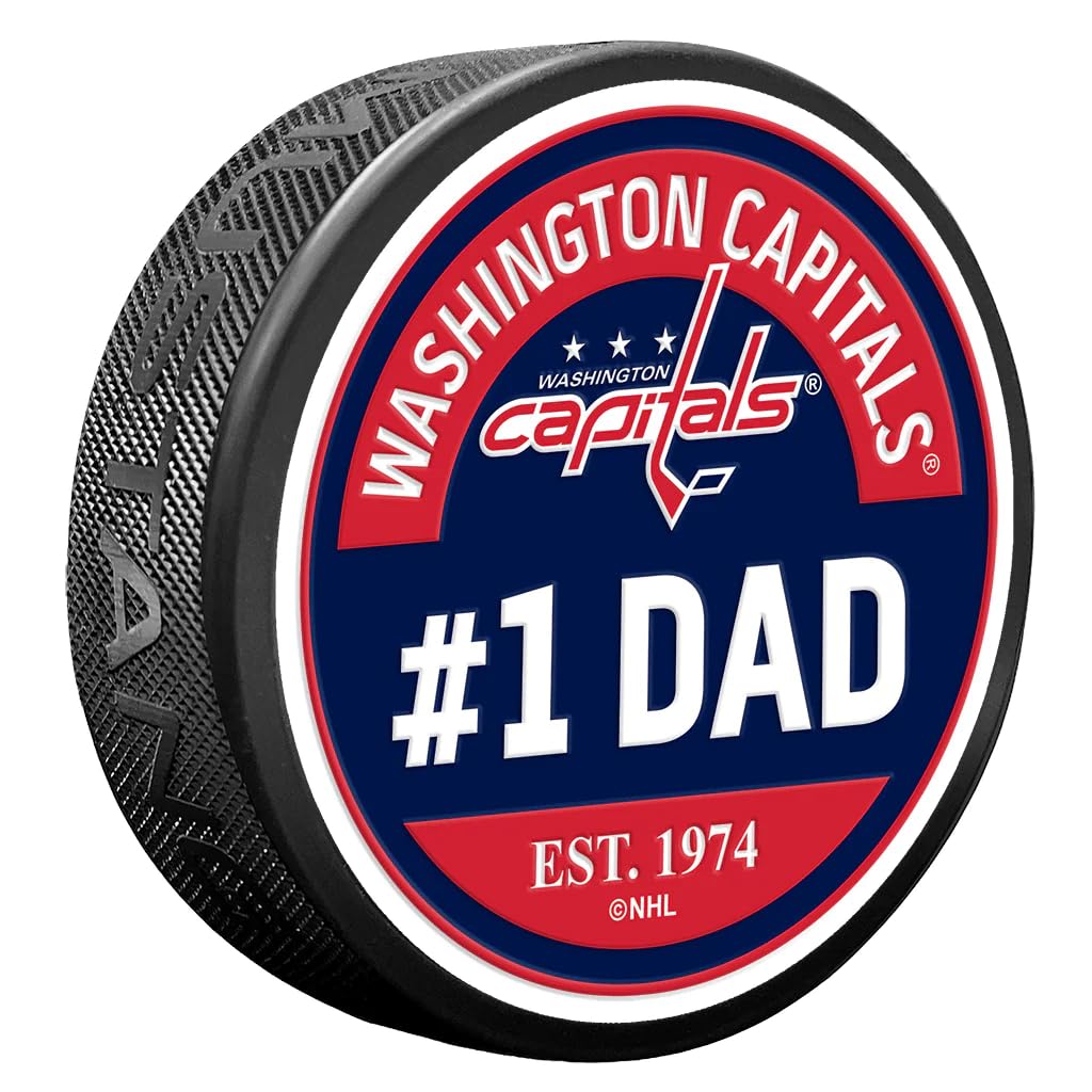 Sports Decor Washington Capitals #1 Dad Textured Puck