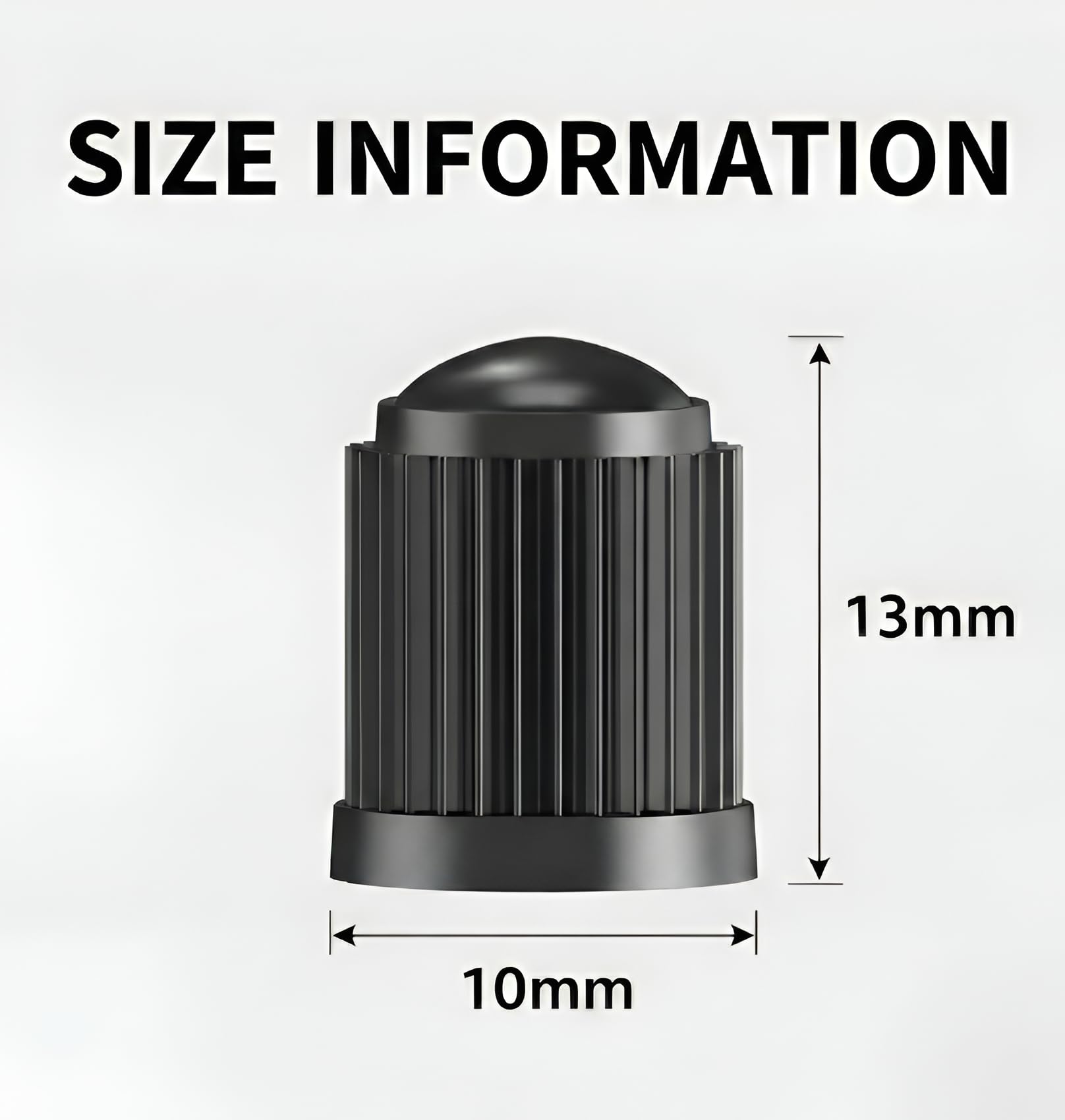 ZYOC 10 PCS Tyre Dust Valve Caps with O-Seal Ring, Universal Stem Dust Cover Caps For Car Tyres, Bikes, Trucks, Heavy Duty Airtight Seal, Screw-On, Tyre Wheel Hub Caps, Car Accessories — view 2