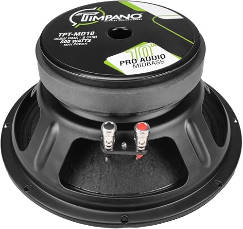 Miniatura 5 de Timpano TPT-MD10 - Altavoz de bajo medio de 10 pulgadas Pro Audio 800 vatios, altavoz de bajos medios de 8 ohmios para sistema de audio profesional
