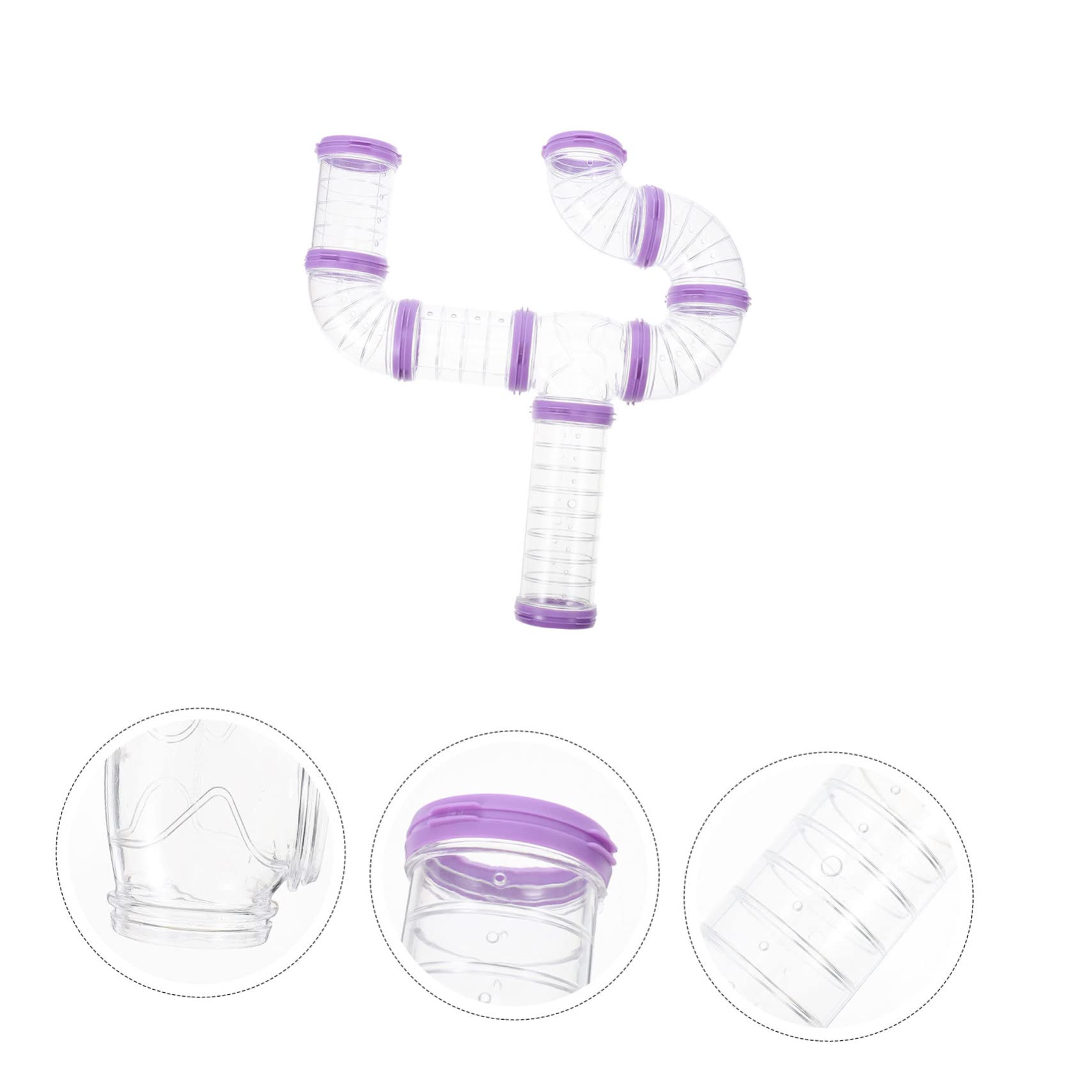 ibasenice 4 Sätze Hamster Röhrenset Teiliges DIY Spieltunnel Kit Flexiblen Verbindern für Kleine Haustiere Erweiterbar Leicht zu Reinigen zur Käfigerweiterung Labyrinth für Hamster