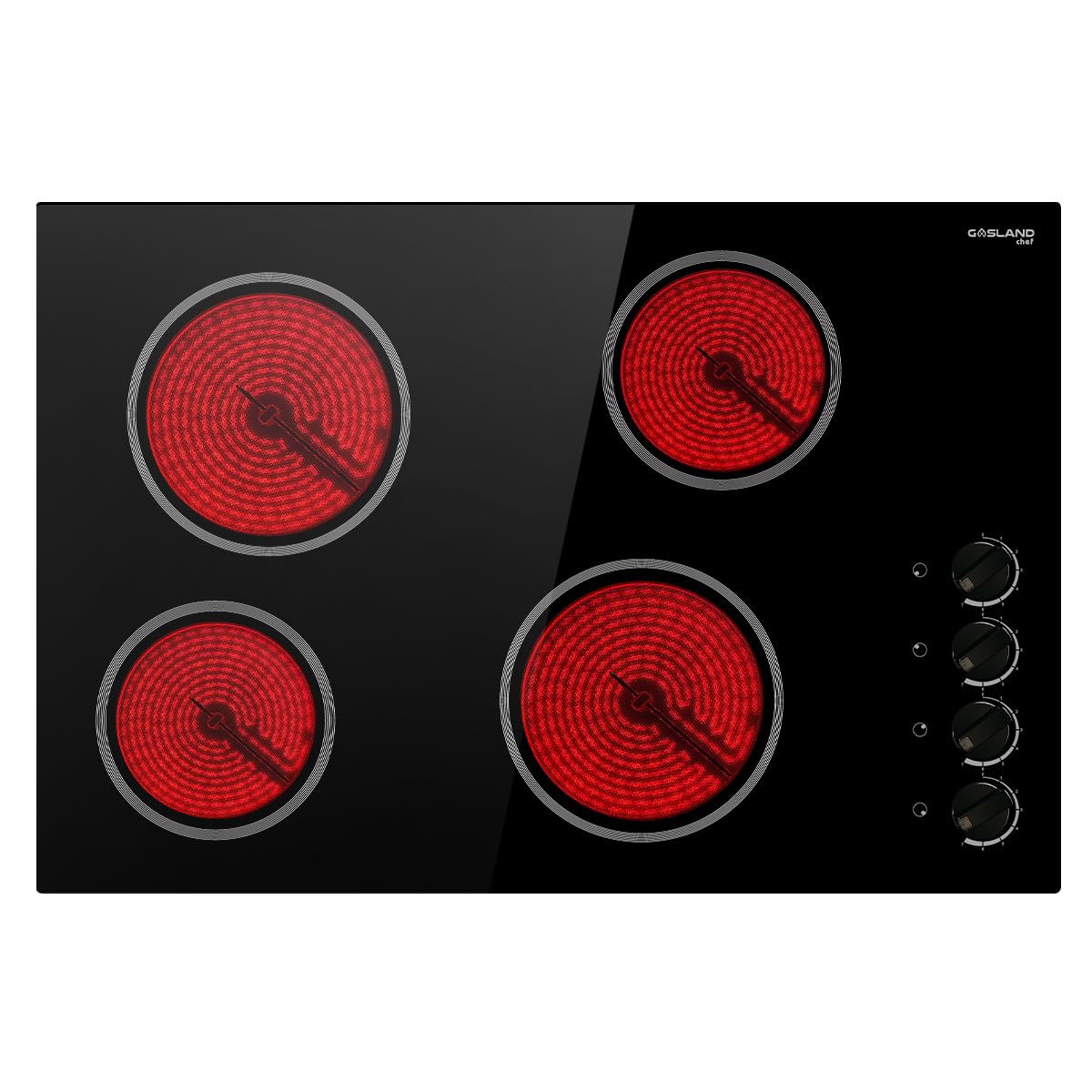 Snapklik.com : Chef 30 Inch Electric Cooktop 4 Burners, Electric ...