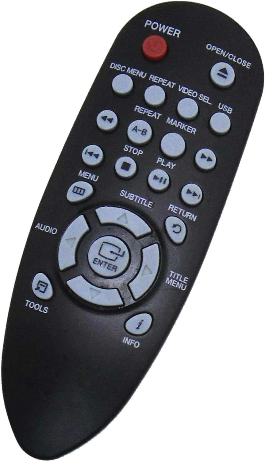 JustFine Replaced Remote Control Compatible for Samsung DVD-E370 DVD-C350/XEE DVD-C360/XAX DVD-C370/XTL DVD-P190/XFA DVD-C360/MEA DVD-C350/XME DVD VCR Combo Player