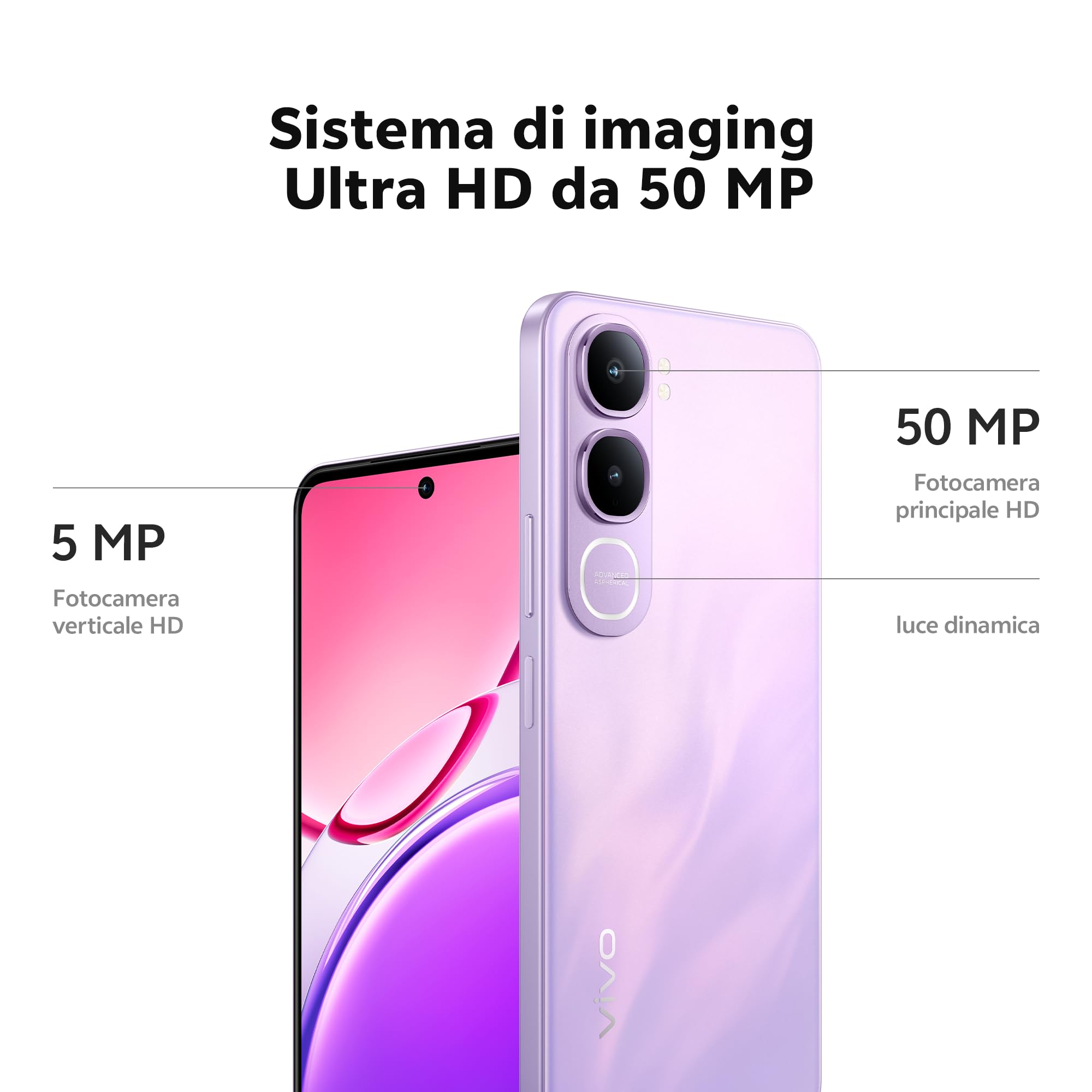 vivo Y21d, smartphone 4 GB di RAM + 256 GB ROM, fotocamera principale da 50 MP, 6,68" HD+ 90 Hz, batteria da 6500 mAh, ricarica rapida 44 W, IP68 e IP69, doppio altoparlante, doppia SIM,NFC