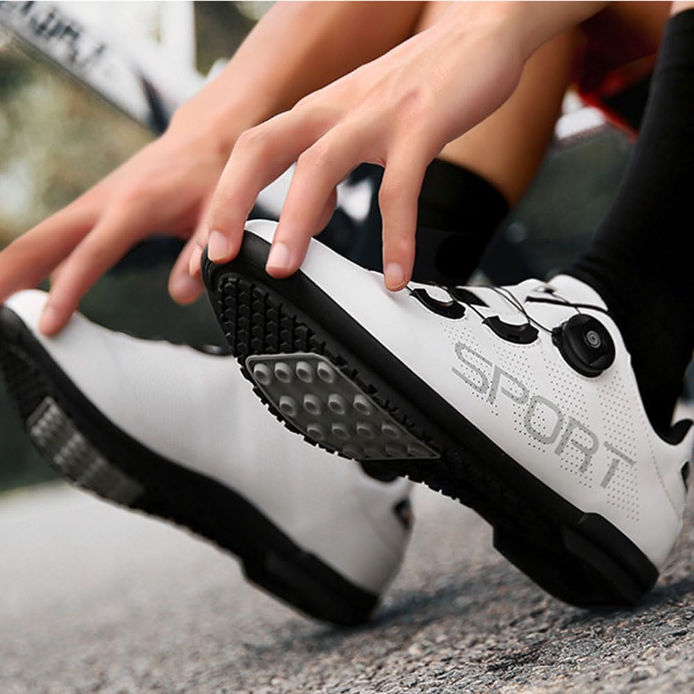Scarpe Ciclismo Strada Uomo Senza Attacchi, Scarpe MTB Uomo Donna, Unisex Equitazione MTB da Ciclismo da Bici, Suela de Goma, 36EU-47EU