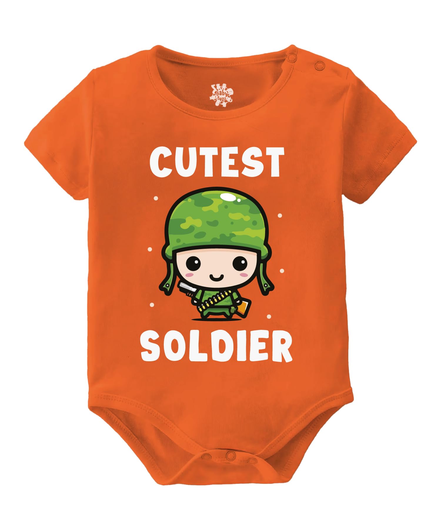 Baby Buzz Independence/Republic Day Theme Cutest Soldier New Born Baby Romper Bodysuit 100% Cotton Clothes For Boy Girl-image-47