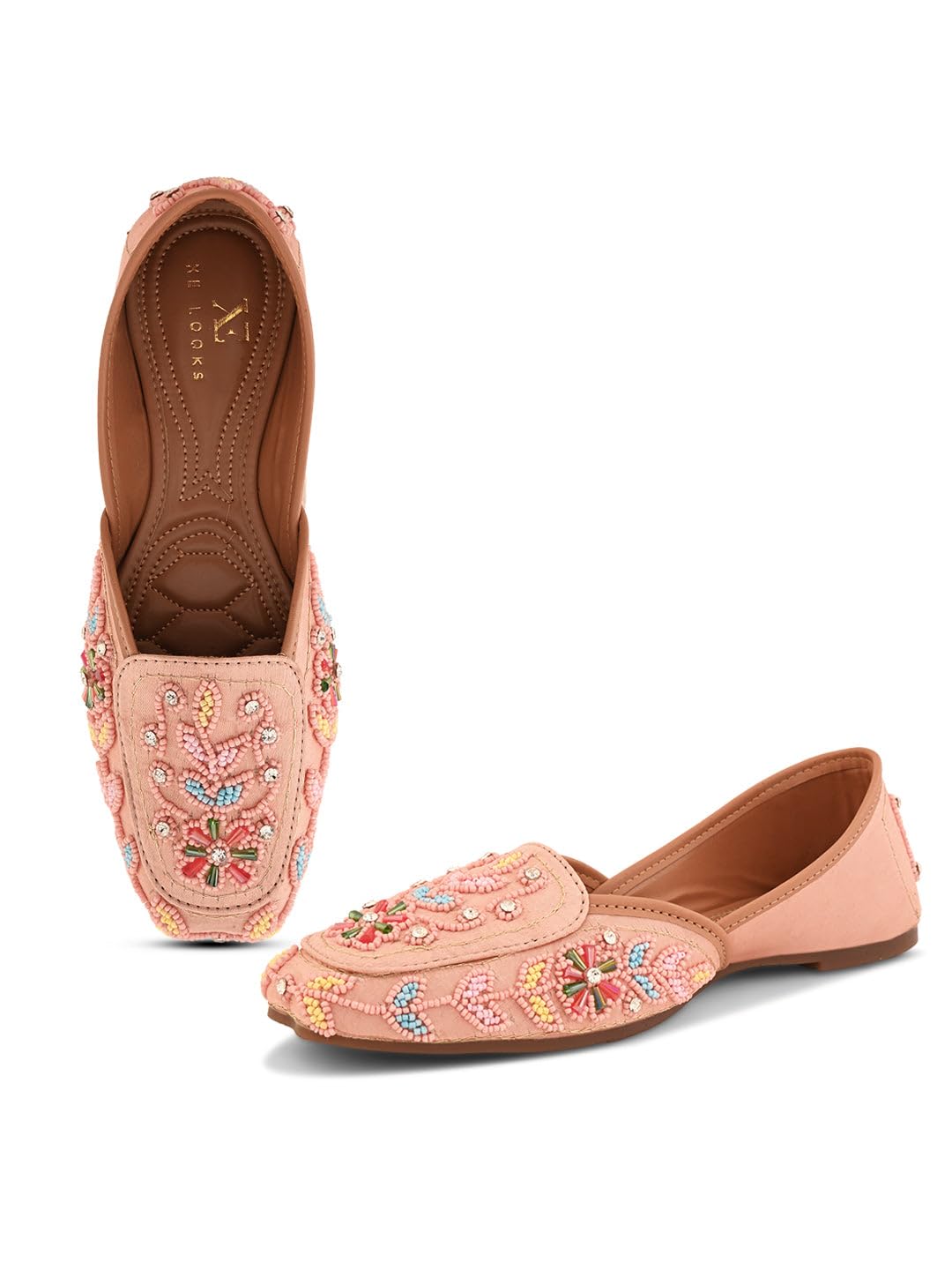Traditional Embellished Jutti | Beautiful Handcrafted Punjabi Juttis with Colorful Bead & Sequin Detailing |Comfortable, Durable for Girls & Women