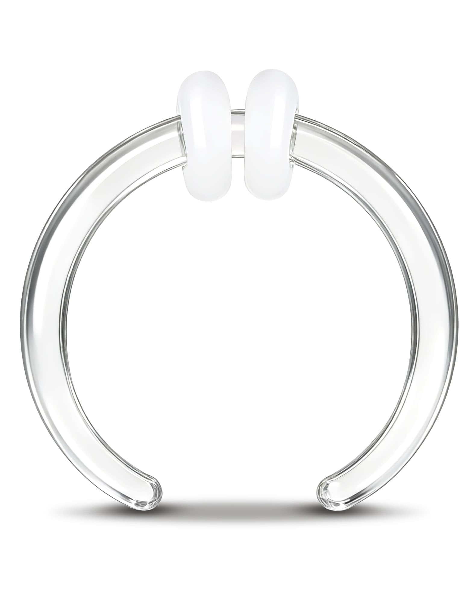 OUFER Body Piercing Septum Hoop: C Shape Glass Pincher Tapers Stretching Piercing Jewelry Nose Gauge Earring Nipple Rings 14G Women Men