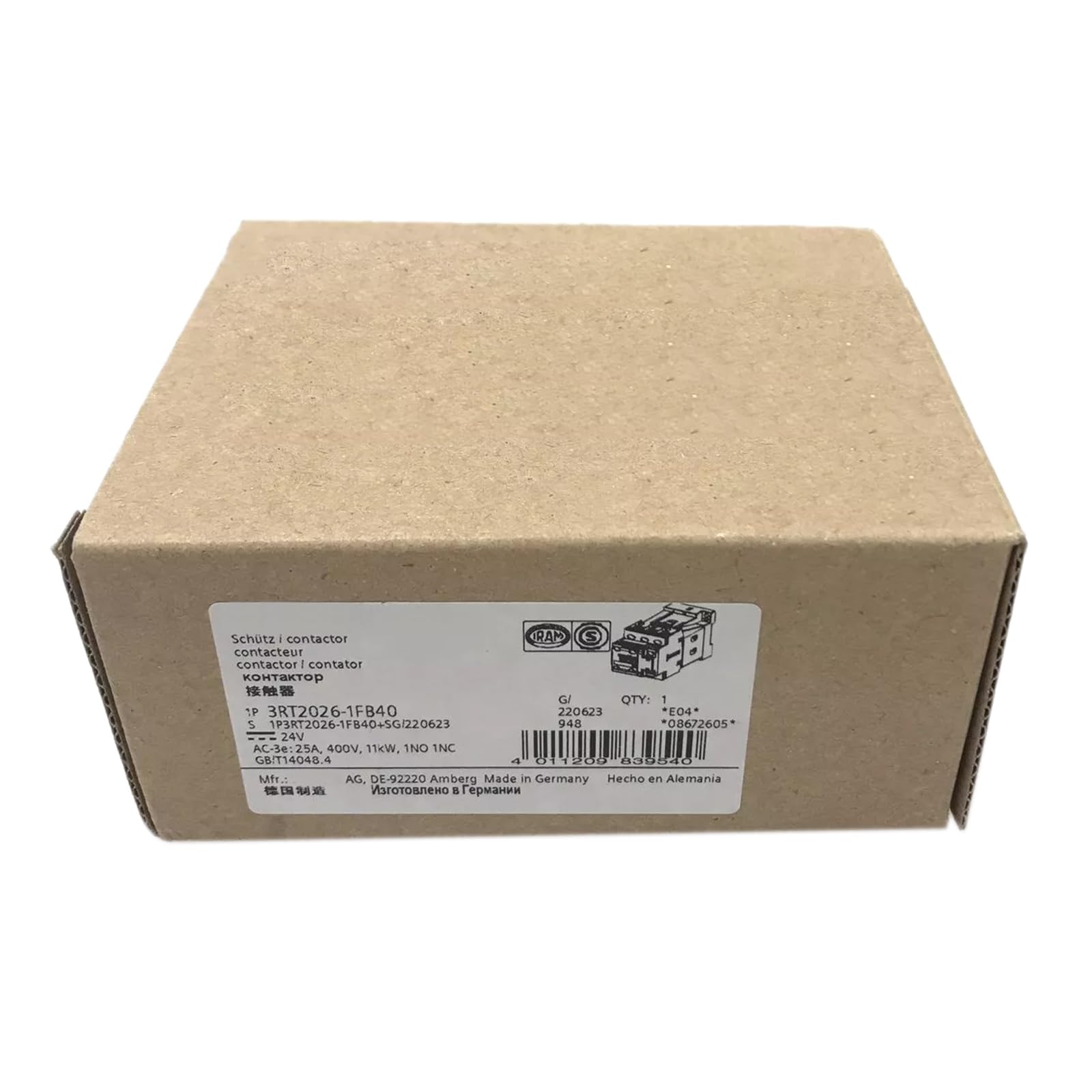 3RT2026-1FB40 contacteur pour eviter les pannes de machines industrielles