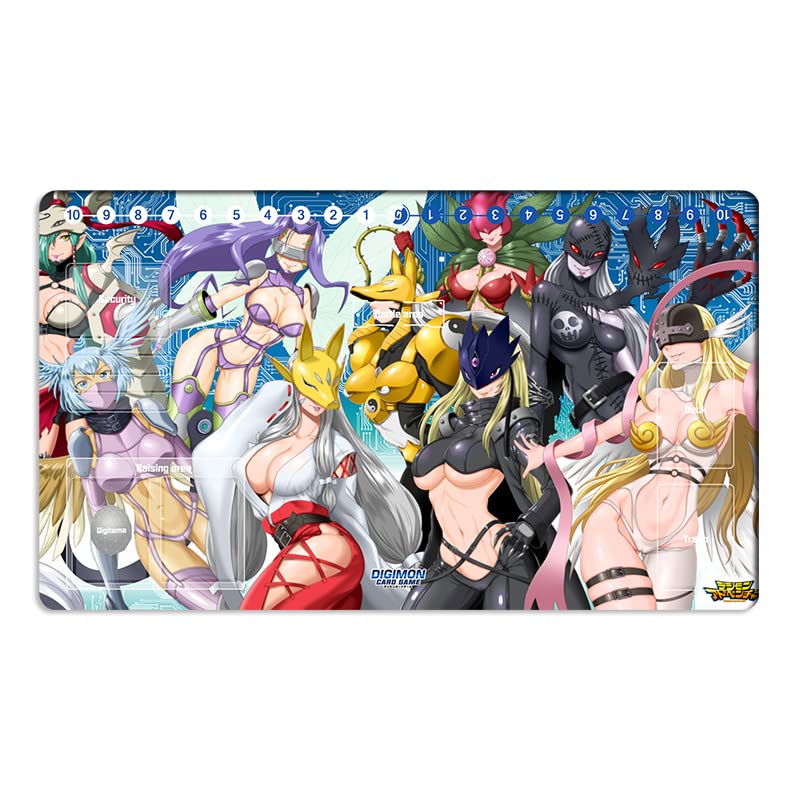 Amazon.com: Mlikemat New DTCG Duel Playmat Digimon Ladys Anime Trading Card  Game Mat with Card Zones + Free Mat Bag : Toys & Games
