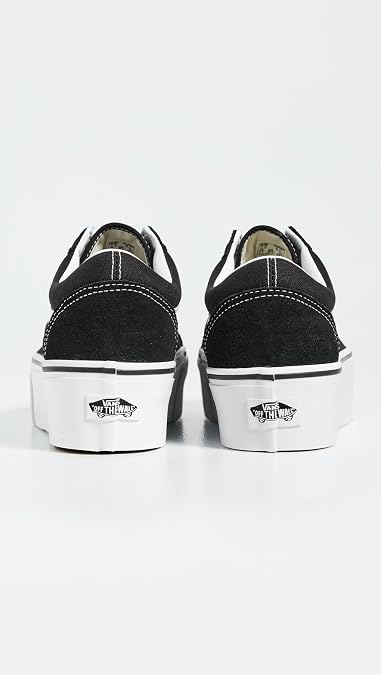 Vans Unisex UA Old Skool Stackforms, Black/True White, 12.5 US Women/11 US Men