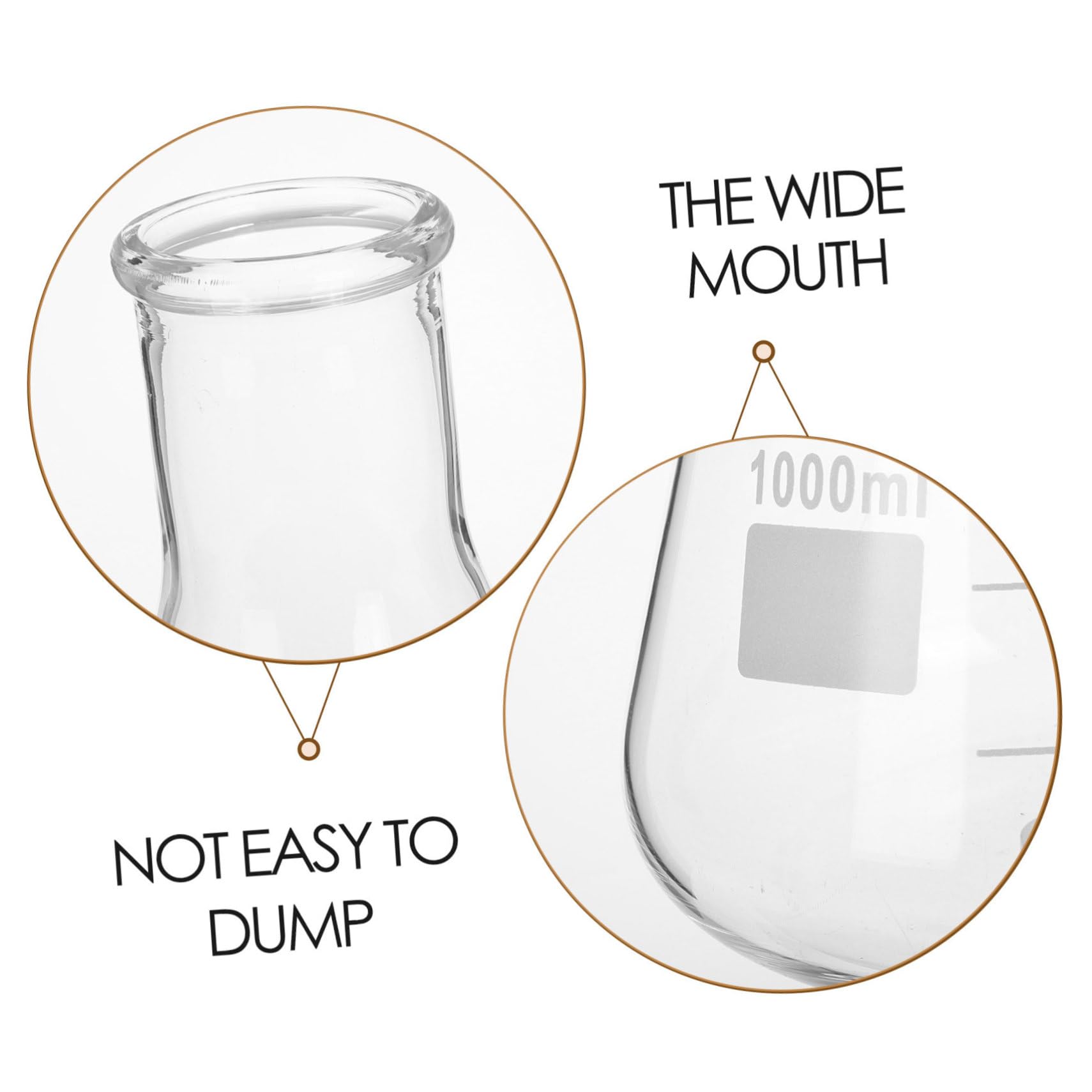 iplusmile Juego de 5 Matraces de Vidrio de Borosilicato Erlenmeyer Base Triangular y Capacidad de 50 Ml a 1 L, Alta Resistencia Térmica y Fácil Vertido para Laboratorio