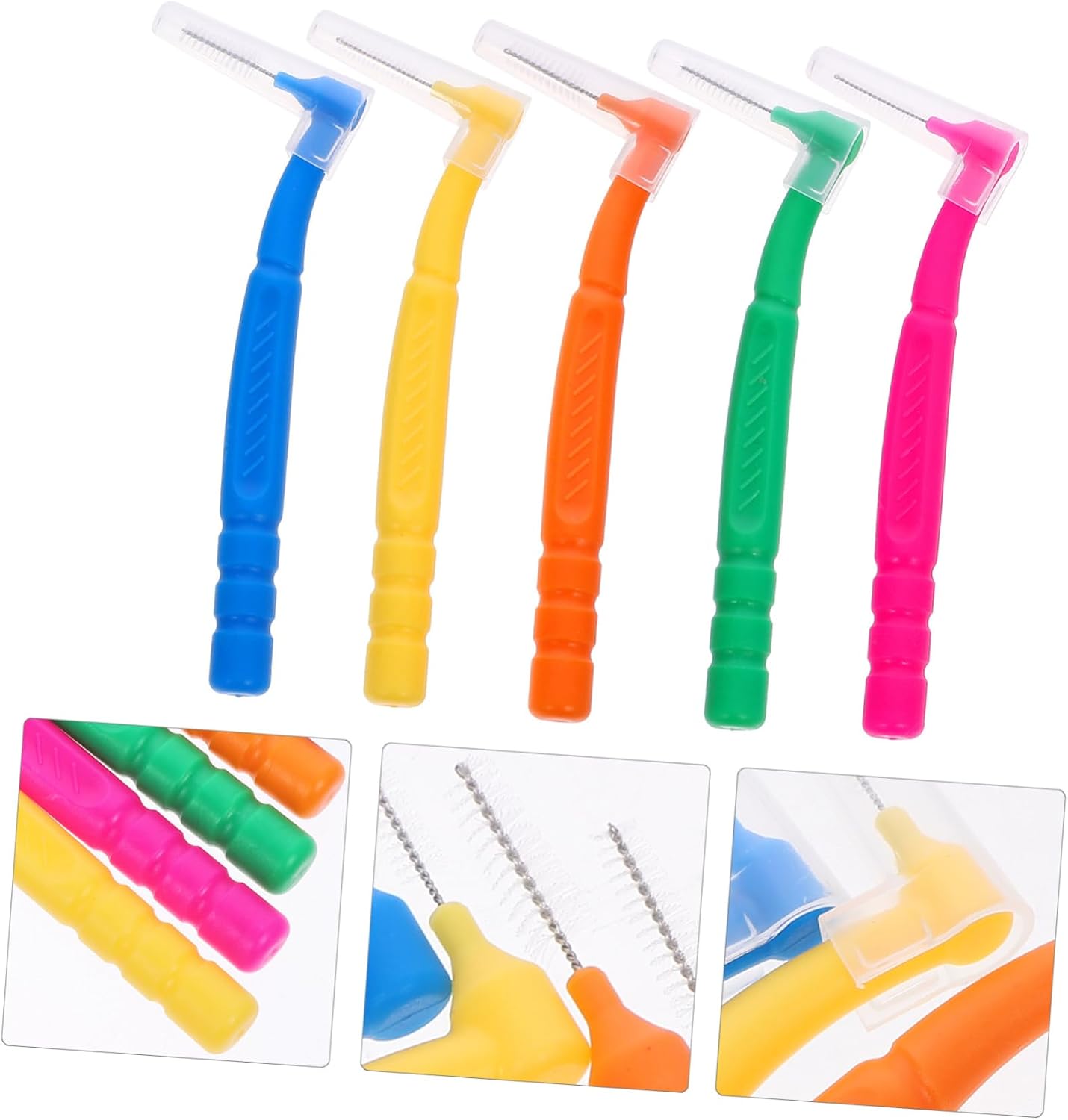 50Pcs Interdental Brushes Floss Head Cleaning Brushes and Tooth and Gum Cleaning for Home Use Easy to Carry