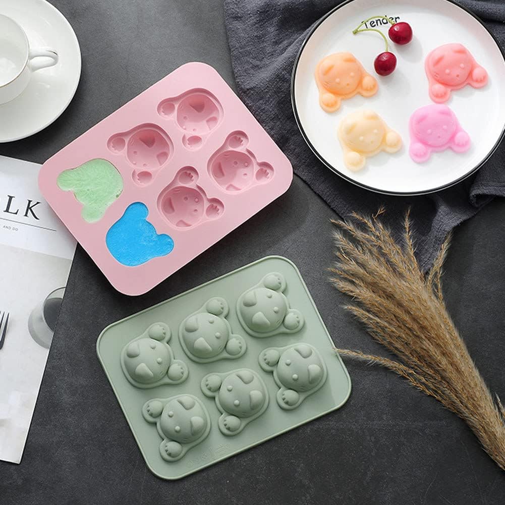 4-Piece Silicone Cat Ice Cube & Chocolate Mold - Novelty Mini Cat Molds for Ice, Chocolate, Candle & Cake Decoration