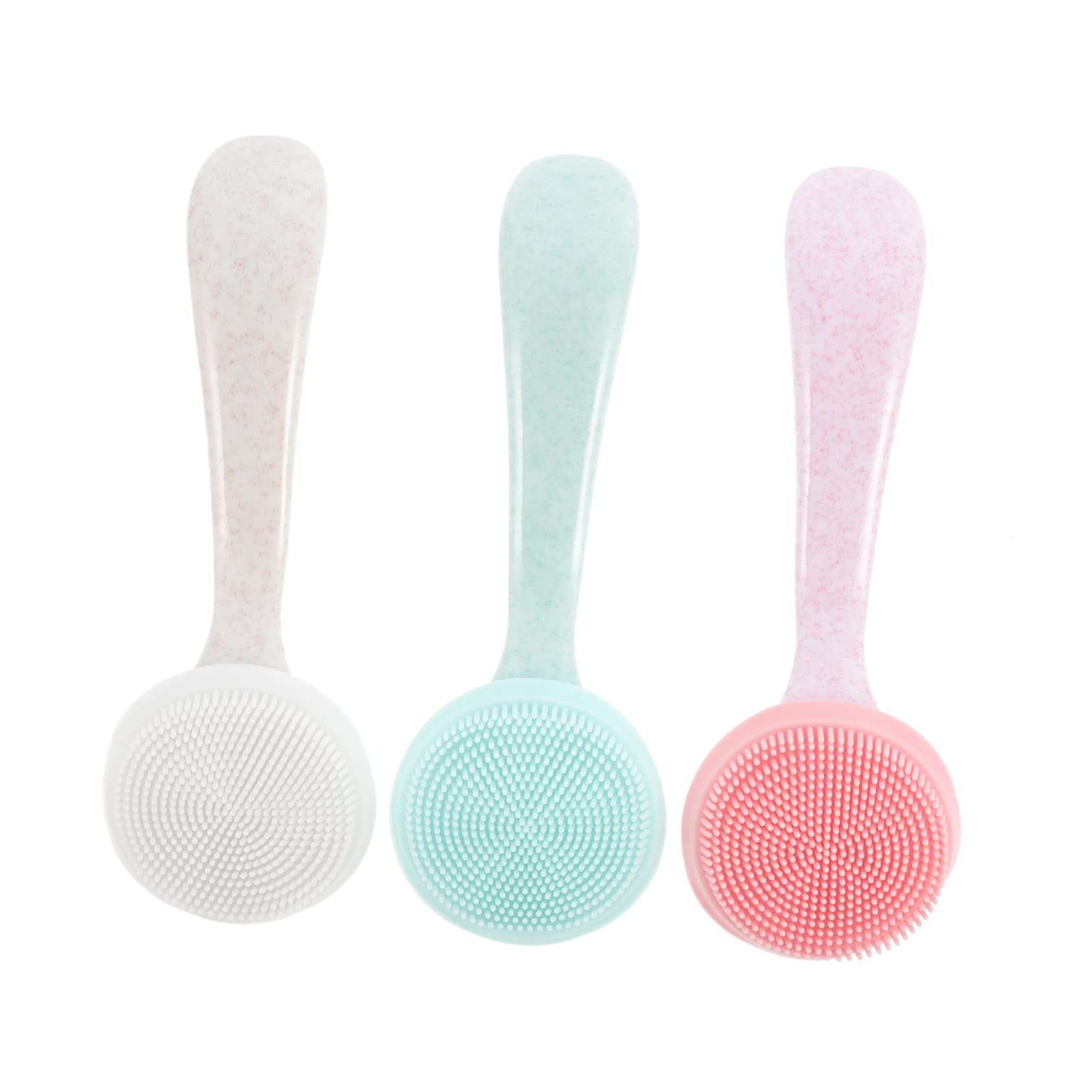 NOLITOY Facial Cleansing Brush Set of 3 Silicone Deep Cleaning Pore Removal Gentle Massage