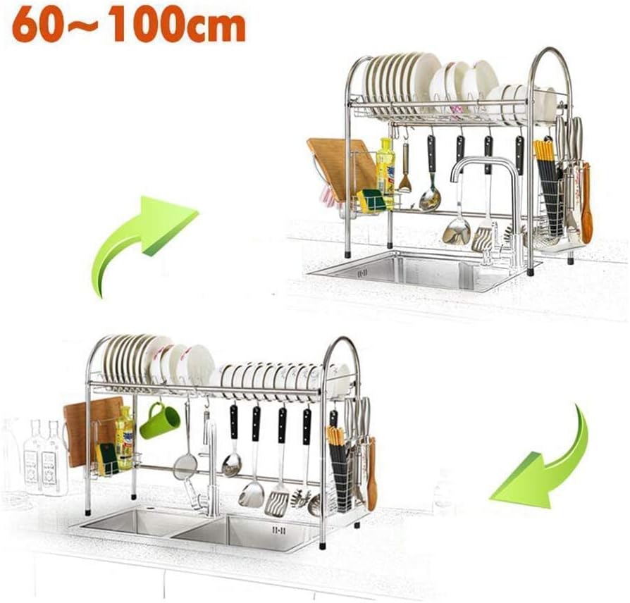 Dish Rack Kitchen Racks Retractable 304 Stainless Steel Dish Rack Drain Rack Sink Universal Pool Rack Kitchen Rack zhuang94