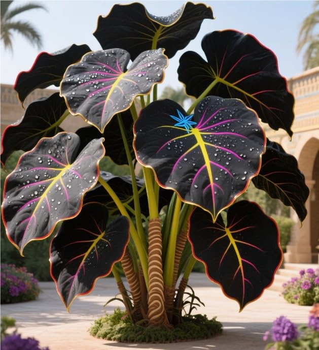 Magnificent Elephant Ear Bulbs in Bulk UK: Hardy Perennial Splendor for Breathtaking Garden Displays-8 Bulbs-F