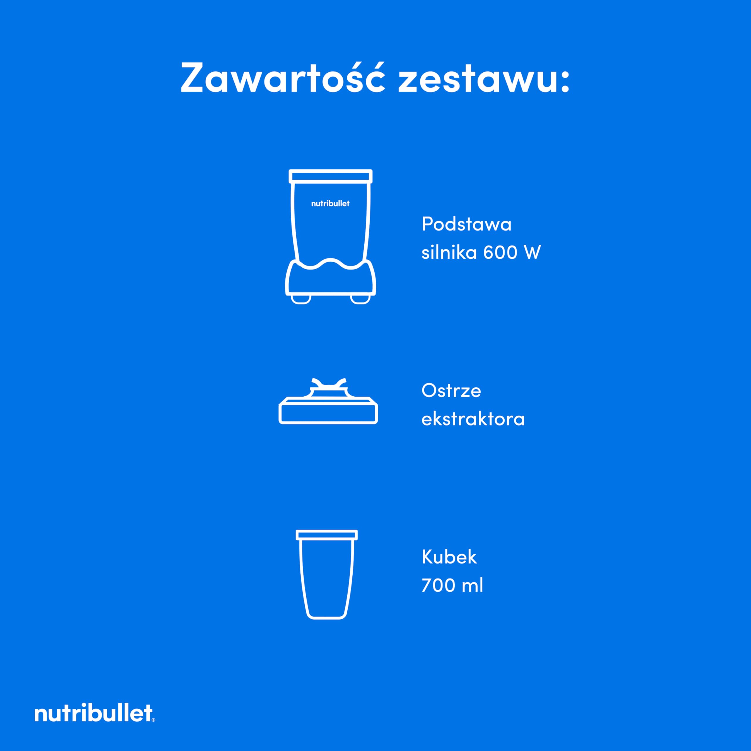 nutribullet Original 600, blender elektryczny, rozdrabniacz, smoothie maker, blender wielofunkcyjny, moc 600 W, Czarny, NB603B