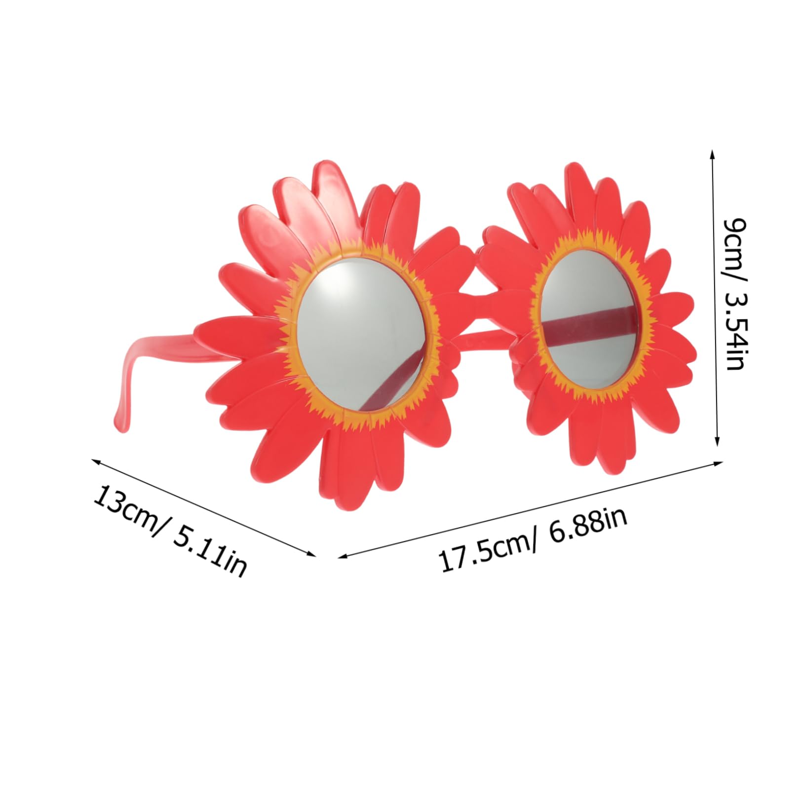 VALICLUD 4pcs Sunflower Party Glasses Funny Sunglasses Props for Dance Party Cosplay Sunflower Glasses Round Hawaii Style Frames Lightweight Bar Beach Wedding