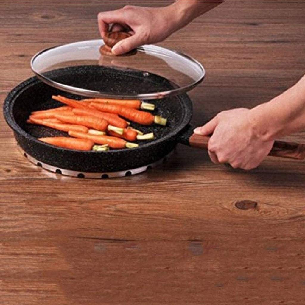Sartén Wok con tapa, sartén Wok y sartenes de inducción, Wok para hervir agua, cocinar huevos y fideos