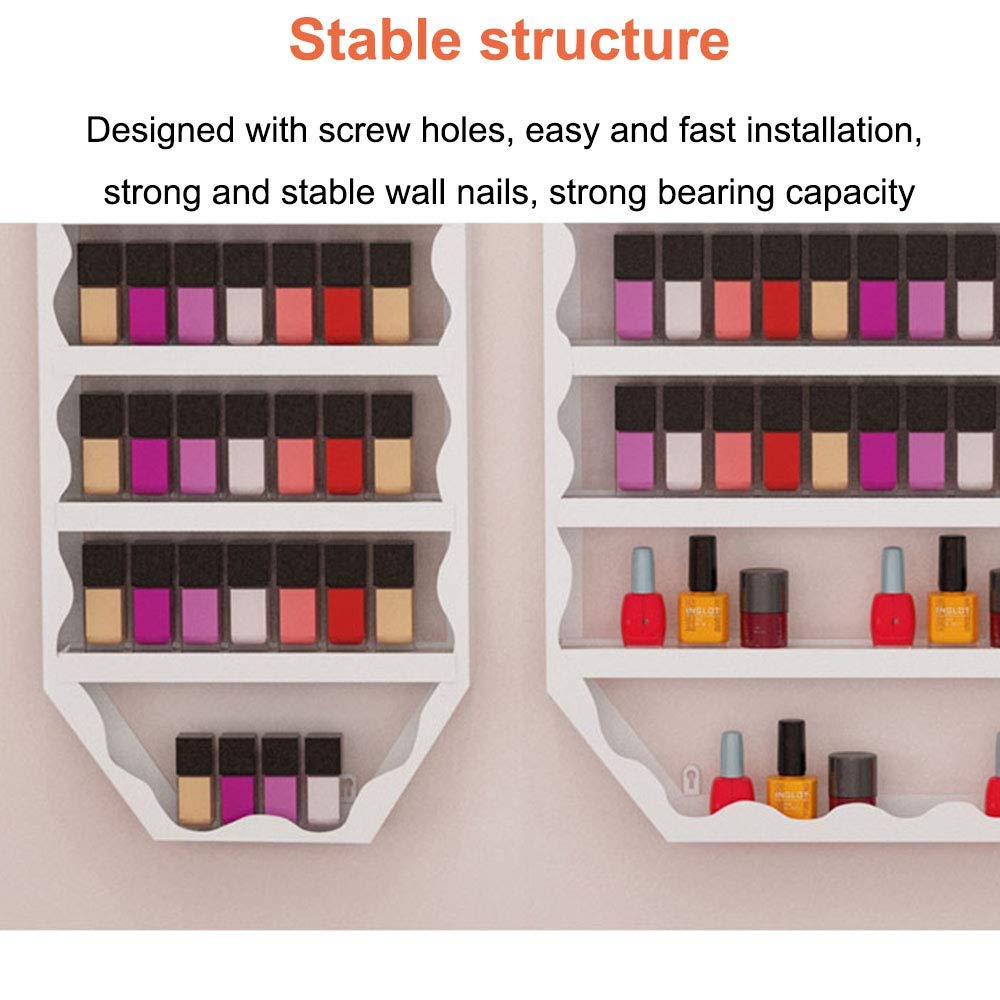 Expositor Metálico para Esmaltes De Uñas, Expositor De Pared De 6 Niveles, Resistente Al Agua Y Antioxidante, para Cosméticos Y Esmaltes, Dorado, E