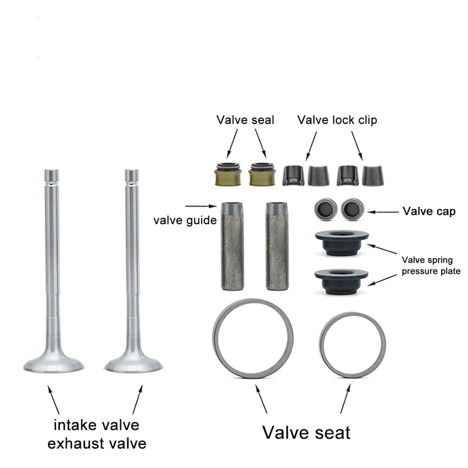1 pièces 170F 173F 186F générateur vanne d'air générateur diesel refroidi par air mini motoculteur accessoires ensemble de vannes 178F 186FA 188FA 192F(178F)