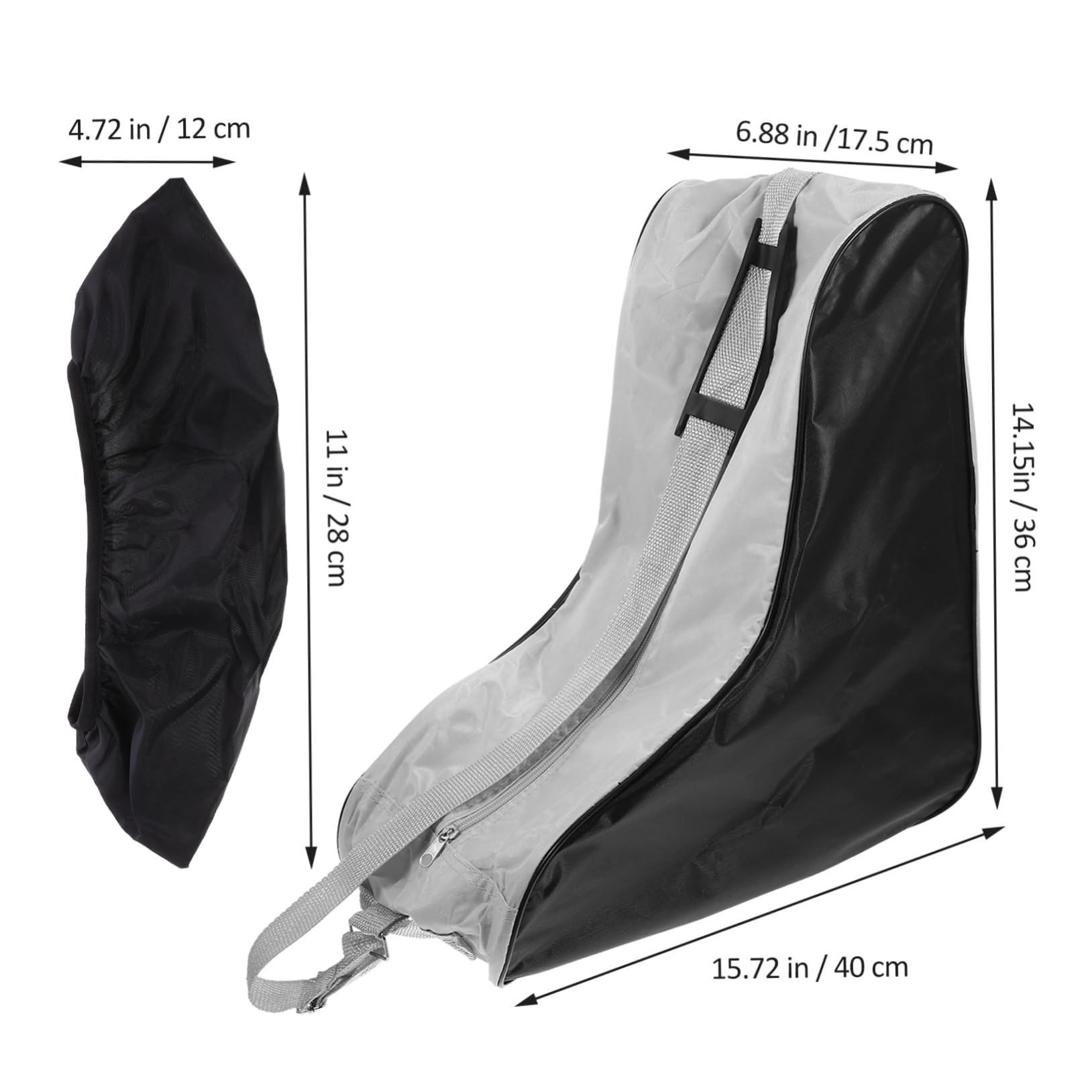 GALPADA Roller Skates Organizer Compact Bag Zipper Skates Storage for Women Portable Oxford Cloth Pouch