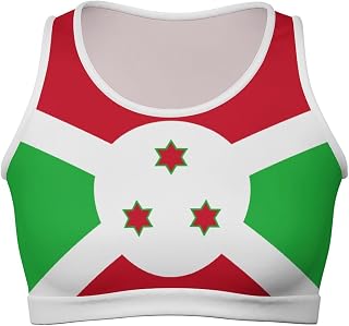 Womens Algeria Flag Tank Tops Workout Cropped Slim Fit Summer Camisole Sleeveless Tops