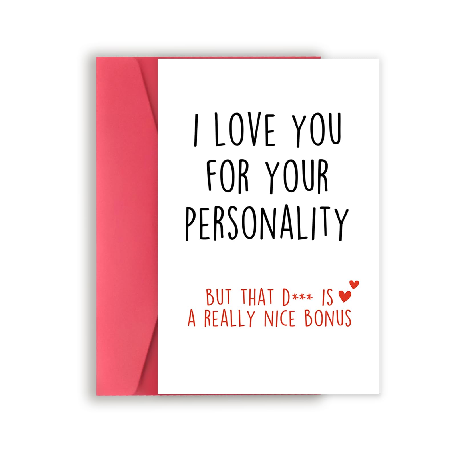 Missonemi Funny Valentines Day Card, Valentines Day Gifts for Him, Rude Birthday Anniversary Card for Husband, Mens Vday Cards, Humor Valentine's Day