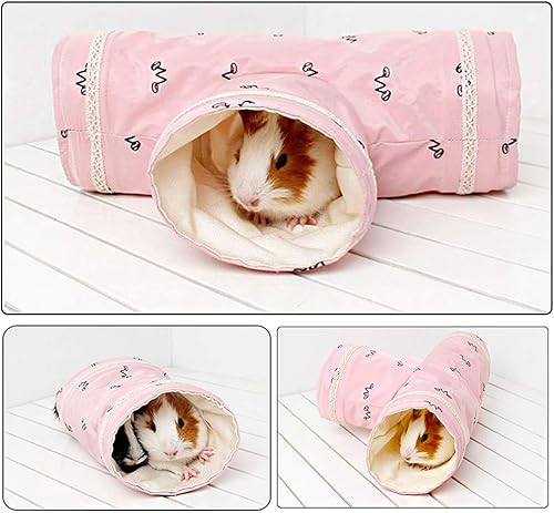 Miniatura 3 de Juego de túneles y tubos de conejillo de indias, erizos escondidos, juguetes de túnel de juego para animales pequeños, escondite lavable para bebé,