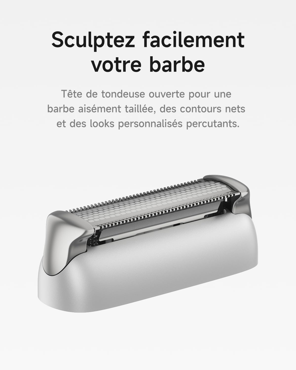 Laifen T1 Pro Rasoir Électrique, Tondeuse à Barbe, 12k Coupes/min, Argent | Moteurs Linéaires 12 000 Coupes/Min, Lame 0,055mm, 3 Tondeuses pour Poils Longs, Batterie 120min, Étanchéité IPX7.