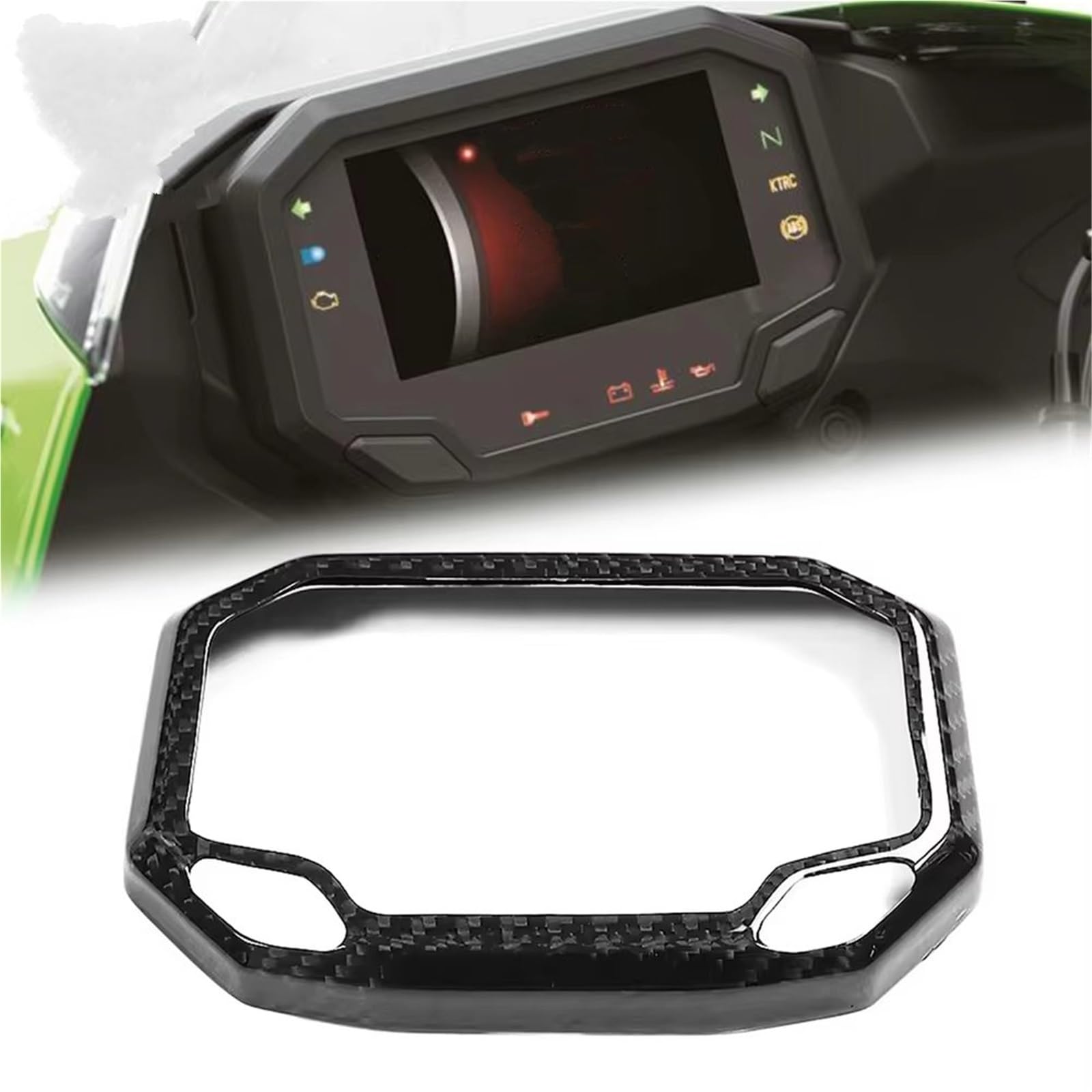 Marco Instrumento Compatible Con Para ZX6R 636 2024 2025 Cubierta Medidor Motocicleta Fibra Carbono Carenados