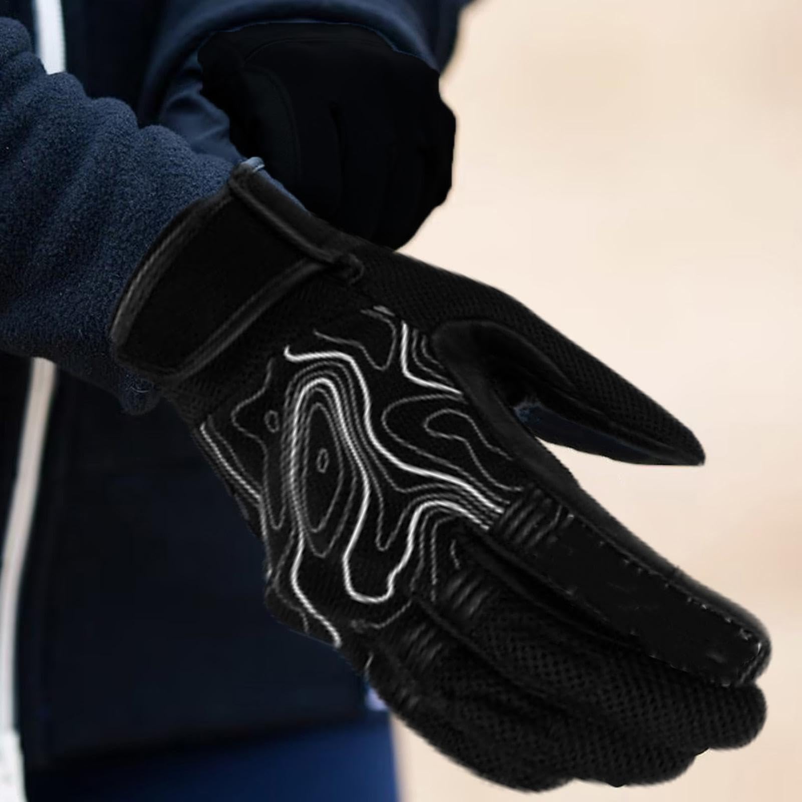 Guanti completi da ciclismo con dita, guanti da ciclismo antiscivolo, antivento, antiscivolo, impermeabili, accessori sportivi all'aria aperta, guanti da moto con P