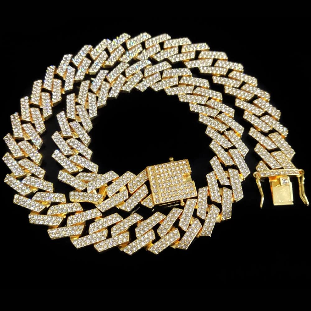 Amazon.com: 20MM Hip Hop Rose Gold Color Rhinestones Iced Out