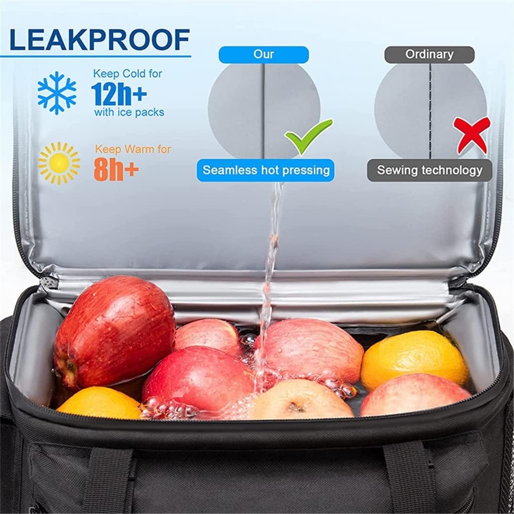 JSEIAJB Insulated Leakproof Cooler Bag Large Capacity Lunch Backpack Layer Dry Insulation Backpack Cooler