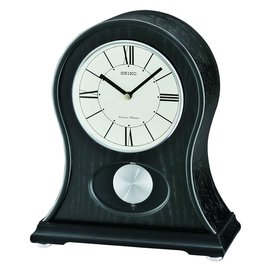 トールマン('12米/カナダ/仏) Amazon.com: SEIKO James Rounded Mantel Chime Clock, Black