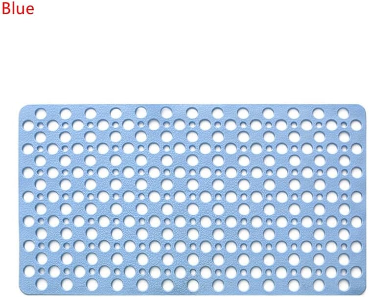 VIGAN Bathroom Mat TPE Shower Non Slip Foot Pad Toilet Waterproof and Anti Falling Floor Mats Suction Pad Shower Mat Foot Pad (90CMX60CM, Blue)