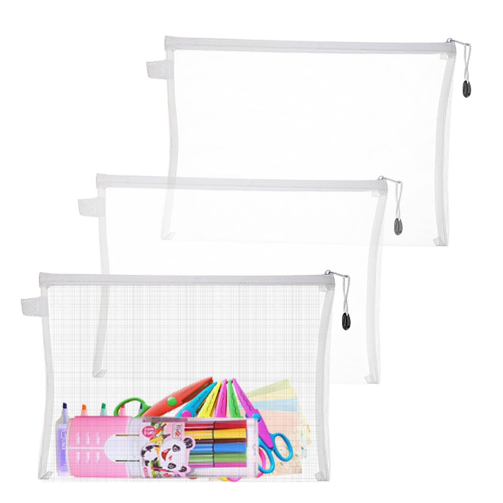 Lot De 24 Pochettes Zippées A6 EOOUT - 12 Couleurs - Rangement Crayons, Voyage, Bureau