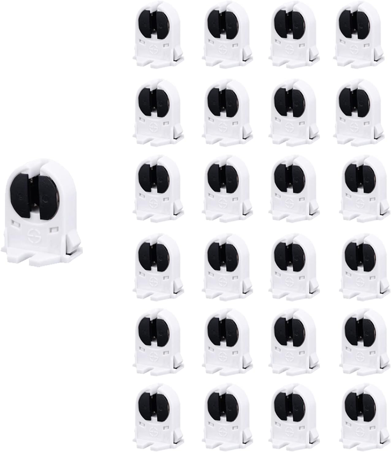 T5 Lamp Holder T5 Light Socket G5 Base Non-shunted Fluorescent Lamp Socket, VDE Listed T5 Sockets,24 Pack