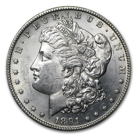 1891 S Morgan Silver Dollar $1 Brilliant Uncirculated