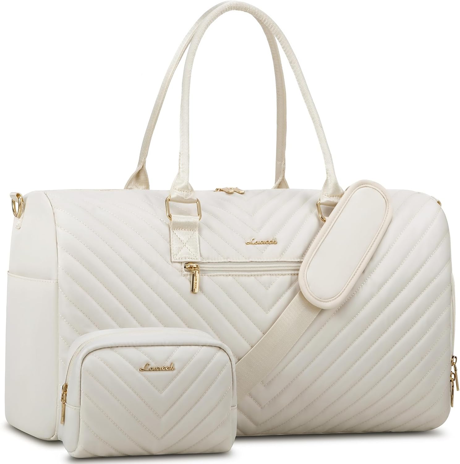 LOVEVOOK Travel Duffle Bag, Weekender Bag for Women with Toiletry Bag, Carry on Overnight Bag with Shoe Compartment, Gym Duffel Bag with Wet Pocket, Mommy Hospital Bags for Labor and Delivery