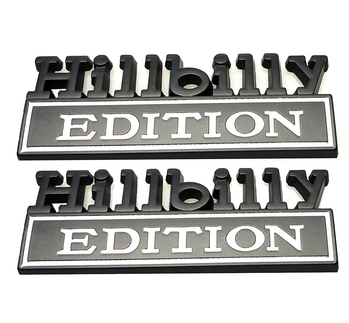 Buy 2pcs Hillbilly Edition Emblem Logo Fender Badge 3D Badge Chevy Car