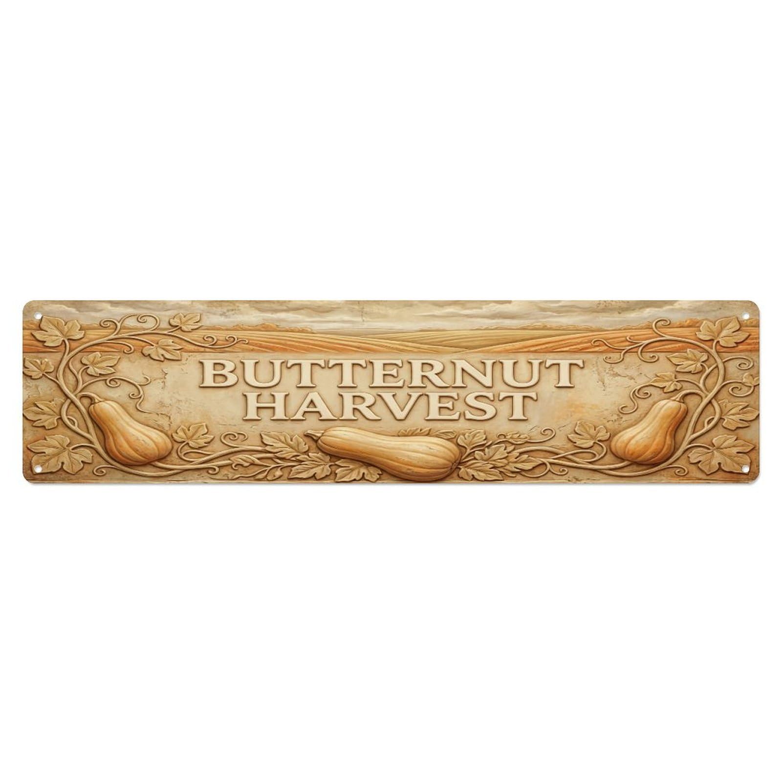 Fqcyn Style Metal Tin Sign Vintage Cottagecore Garden Butternut Harvest