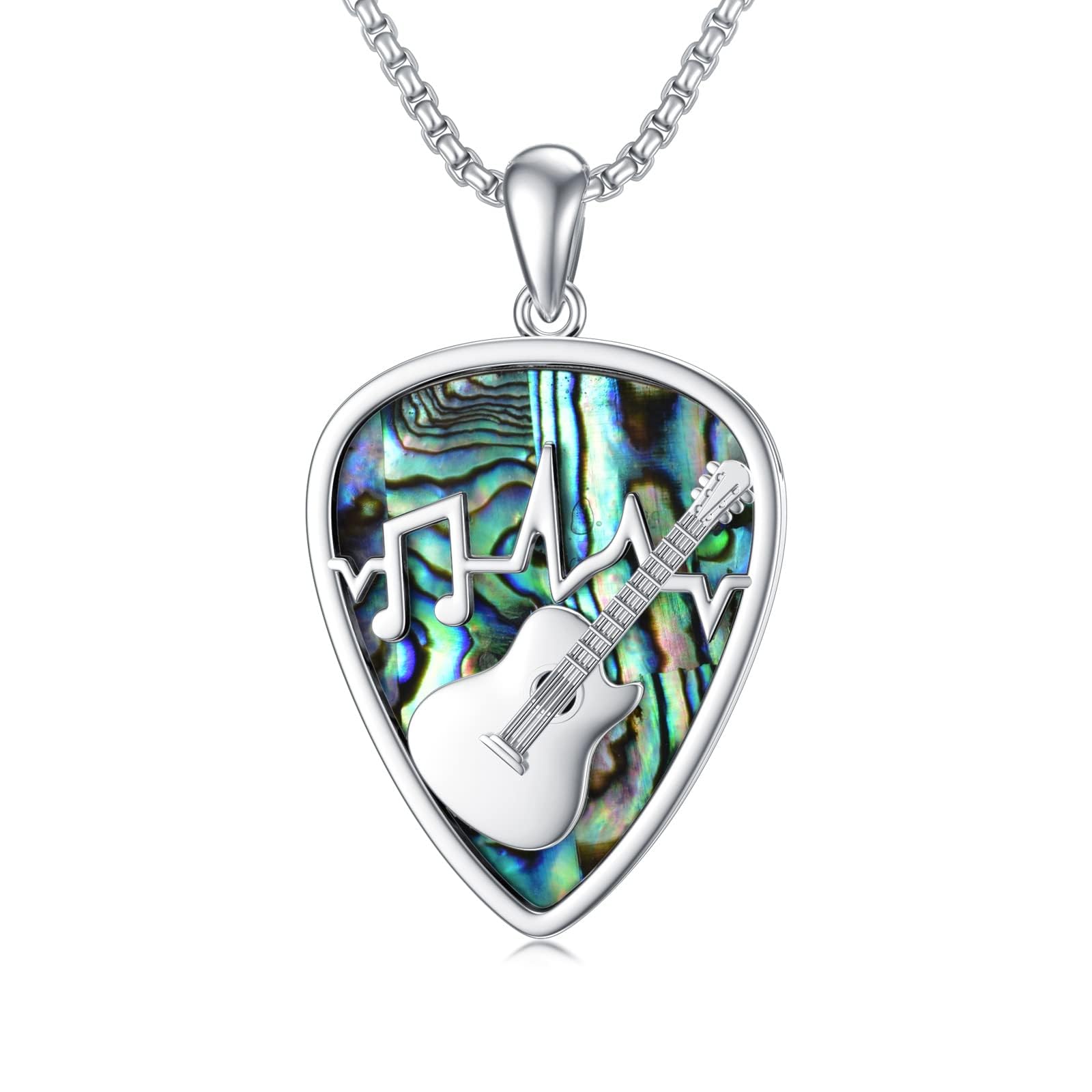 Gitarren Plektrum/Lotus/Chakra/Elefanten/Engelsflügel Engel/Kleeblatt/Mutter Tochter/Kürbis/Schwester/Koala/Eule Baum/Kompass/Stethoskop Halskette Sterling Silber 925 Halsketten für Damen
