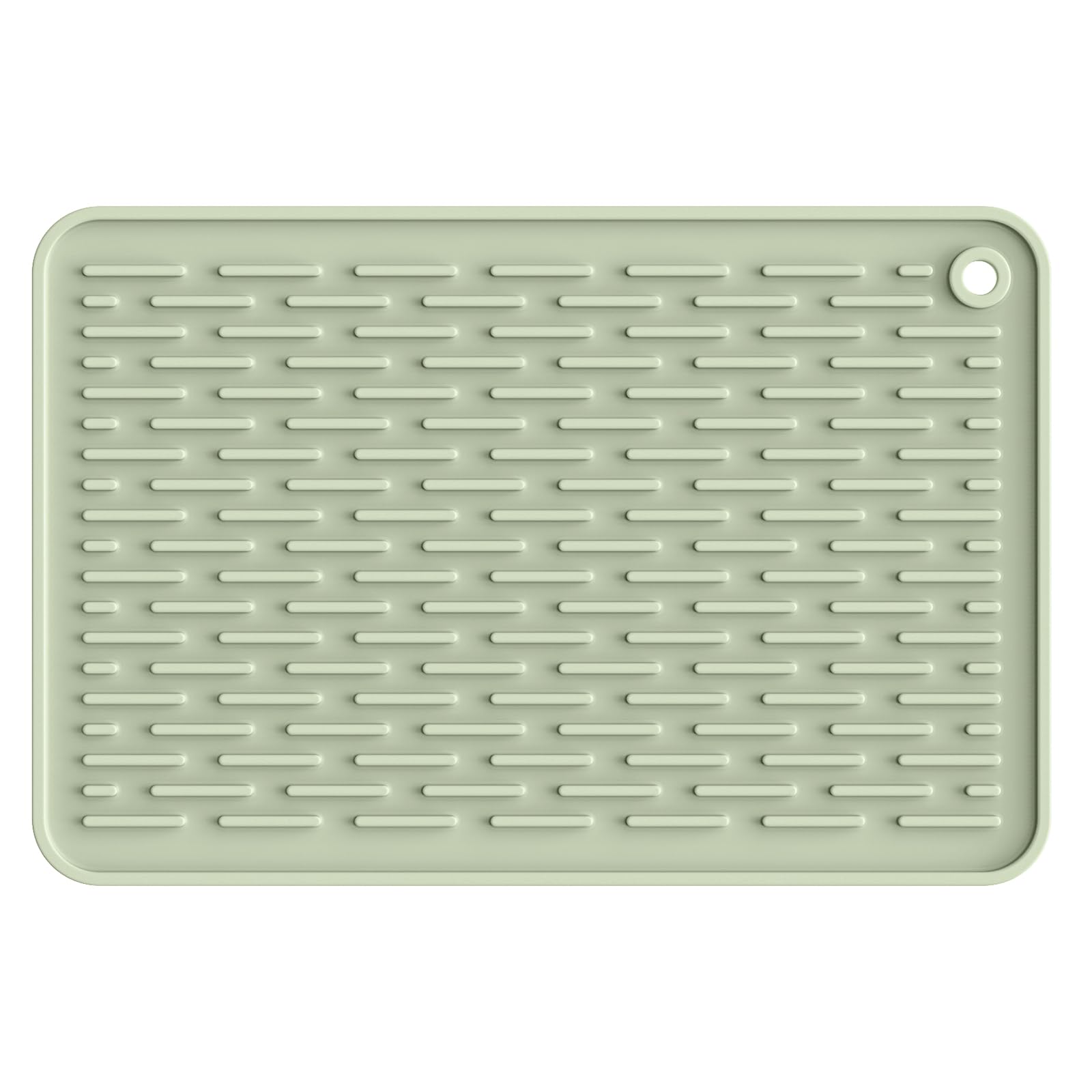 ME.FAN Silicone Dish Drying Mat for Kitchen Counter, Dish Drying Pad for Sink, Refrigerator or Drawer, Countertop Protection Pad S - 12'' x 8'' -