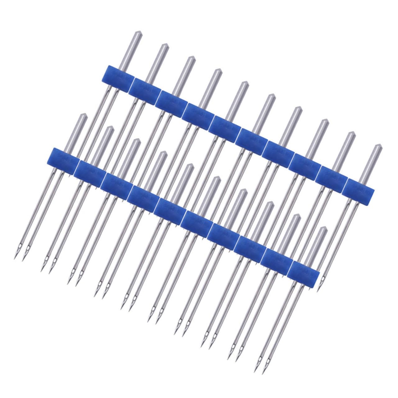 Zwillingsnadel für Nähmaschine 3mm C01-005-00171, 100 Stück | Metallausführung, Blau, 1 Beutel, Passend für Maschinen, Modell C01-005-00171