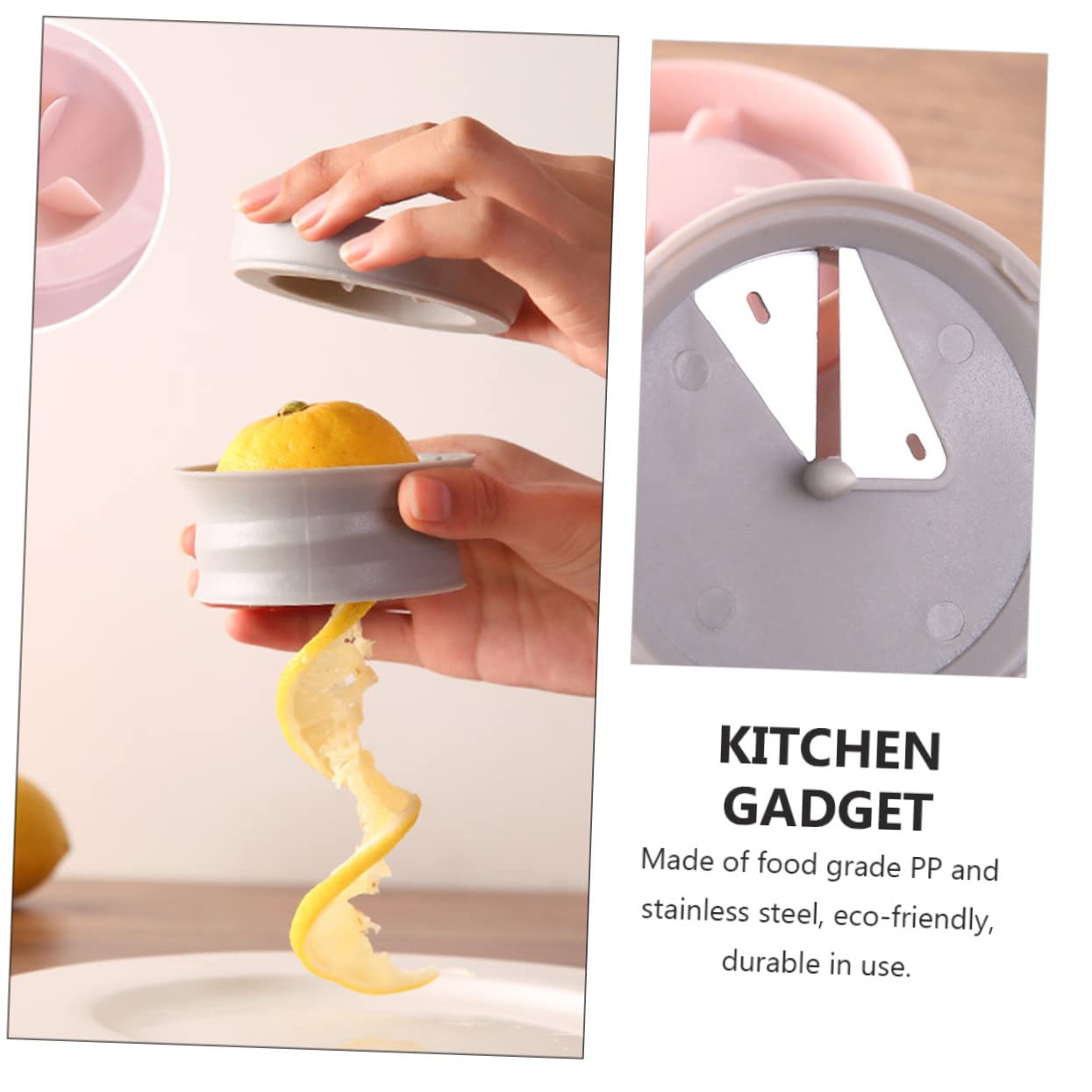 Garneck Fruit Slicer Kitchen Gadget Rotatable Slicer Set 2pcs for Efficient Slicing Random Color